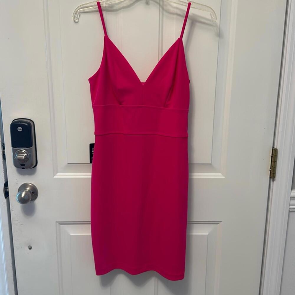 Pink Spaghetti Strap Mini Dress
